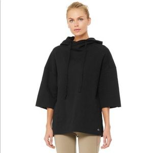 Alo hooded short sleeve top